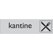 Zelfklevend deurbordje Kantine