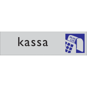 Zelfklevend deurbordje Kassa
