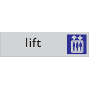 Zelfklevend deurbordje Lift