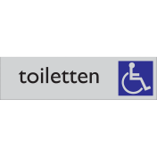 Zelfklevend deurbordje Mindervalide Toilet