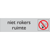 Zelfklevend deurbordje Niet Rokers Ruimte