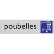 Zelfklevend deurbordje Poubelles