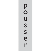 Deurbordje Pousser Verticaal (Zelfklevend)