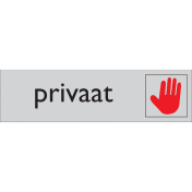 Zelfklevend deurbordje Privaat