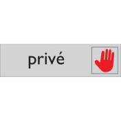 Zelfklevend deurbordje Prive