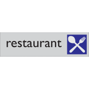 Zelfklevend deurbordje Restaurant