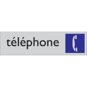 Zelfklevend deurbordje Téléphone