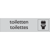 Zelfklevend deurbordje toiletten