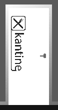 Deursticker Kantine