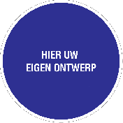 Gebodsbord met Eigen Tekst - blauwe bord met witte tekst