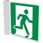Haaks bord Nooduitgang volgens ISO7010