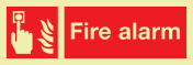 IMO Sign and text fire alarm