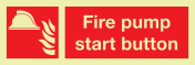 IMO Sign Fire Pump Start Button