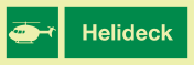 Fotoluminescerende sticker met IMO pictogram en tekst helicopter dek