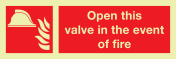 IMO Sign Open this valve in the event of fire