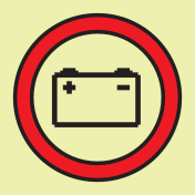 IMO Sign Emergency Batteries