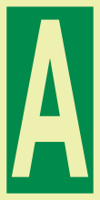 Fotoluminescerende sticker IMO letters