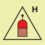 IMO Sign Remote release station Halon