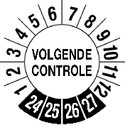 Keuringssticker "Volgende Controle"