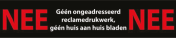 Sticker met tekst Nee/nee