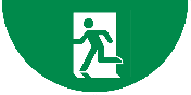 Vloersticker Nooduitgang links