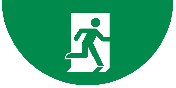 Vloersticker Nooduitgang naar rechts