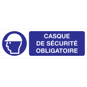 Bord met pictogram en tekst om aan te duiden dat een veiligheidshelm verplicht is - ISO7010 - M014