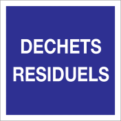 Panneau dechets residuels recyclage