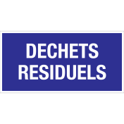 Panneau Dechets residuels recyclage
