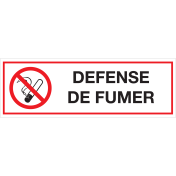 Defense de Fumer met Tekst (Bord)