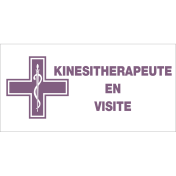 Kinesitherapeut op bezoek (bordje)