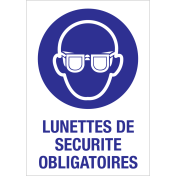 Panneau lunettes de securite obligatoires