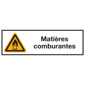 Bord met pictogram en tekst oxiderende stoffen - ISO7010 - W028