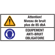Panneau Attention Bruit - Equipment anti-bruit obligatoire
