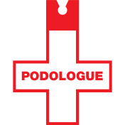 Podoloog op bezoek (bordje)