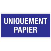 Panneau Uniquement papier recyclage