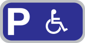 Parkeerbord "Mindervalide" aluminium 400x200mm