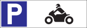 Parkeerbord "Motoren" Dibond 340x110mm