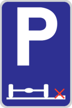 Parkeerbord "Niet op de stoep" aluminium 400x600mm