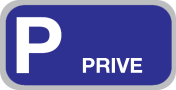 Parkeerbord "Prive" aluminium 400x200mm
