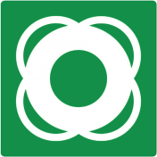 Sticker met pictogram reddingsboei ISO 7010