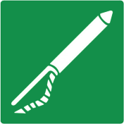 Sticker met pictogram werplijn apparaat ISO 7010