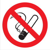 Sticker met pictogram Roken verboden (Raamsticker)