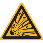 Signicolor Aluminium bord met pictogram explosieve stoffen - ISO 7010 - W002