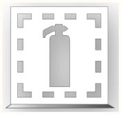 Sjabloon Brandblusser 1000x1000mm
