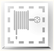 Sjabloon Brandslanghaspel 1000x1000mm