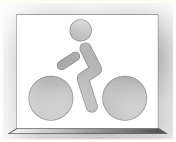 Sjabloon Fietser 1000x750mm
