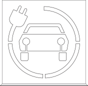 Spuitsjabloon oplaadpunt elektrische auto's
