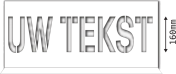 Sjabloon "Eigen tekst" 700x300mm