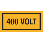 Sticker met tekst "400 Volt"